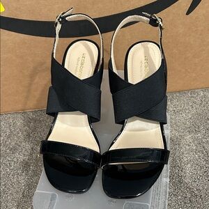 Liz Claiborne Black Strappy Sandals